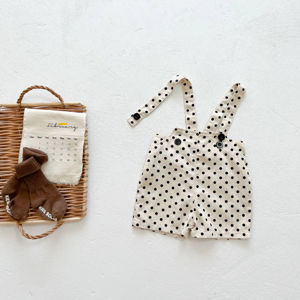 Baby Toddler Bear Print Suspender Pants