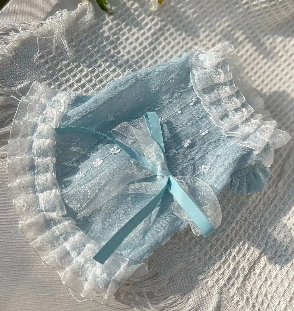 Chiffon Lace Bow Dress for Princess Pets