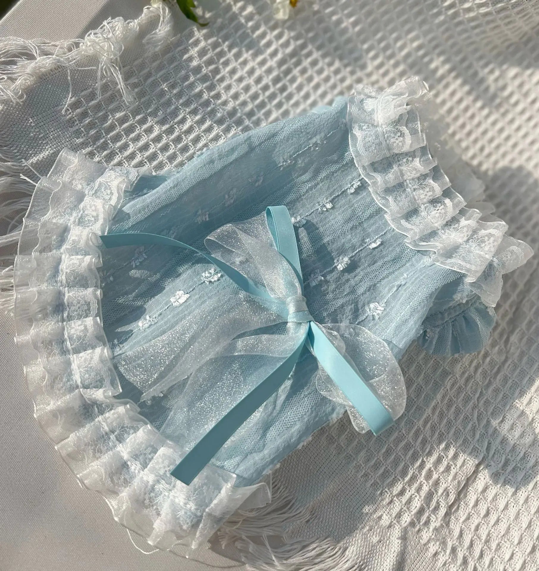 Chiffon Lace Bow Dress for Princess Pets